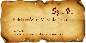 Szklenár Viktória névjegykártya