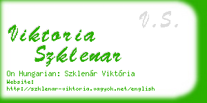 viktoria szklenar business card