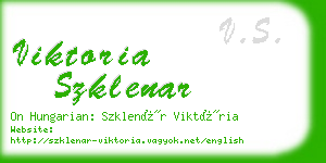 viktoria szklenar business card